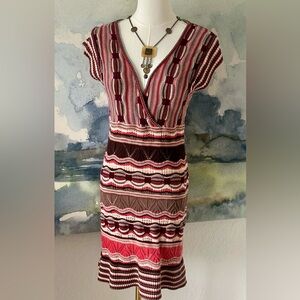 M Trendy Vintage Crochet Dress ( Missing label) Fall Colors